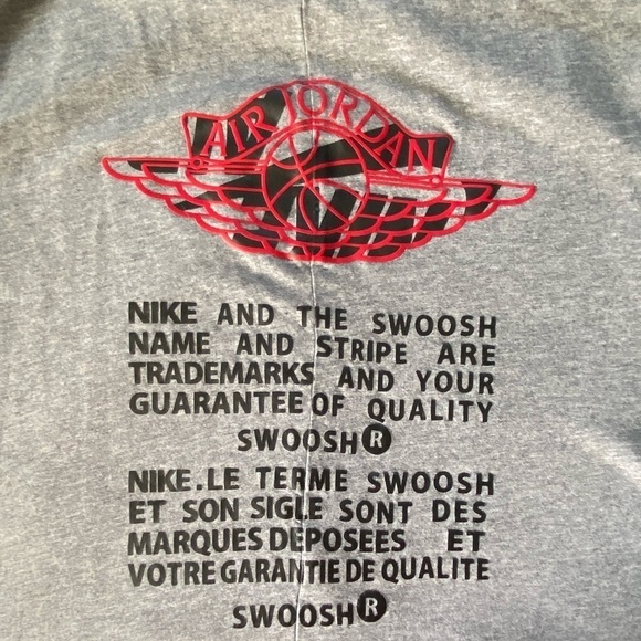 Vintage ‘00 Air Jordan Jumpman Wings Gray T-Shirt Size: Medium - Picture 4 of 8